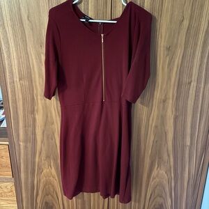 Elegant Burgundy Dress